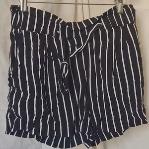 Striped Cotton Shorts